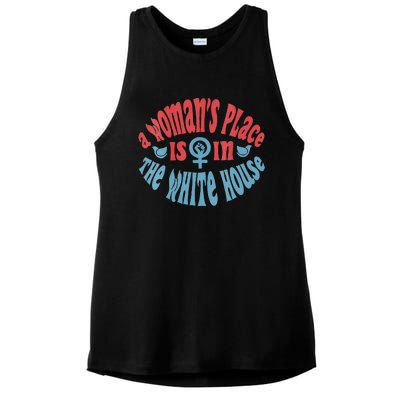 A WomanS Place Is In The White House Ladies PosiCharge Tri-Blend Wicking Tank