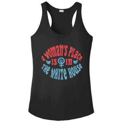 A WomanS Place Is In The White House Ladies PosiCharge Competitor Racerback Tank