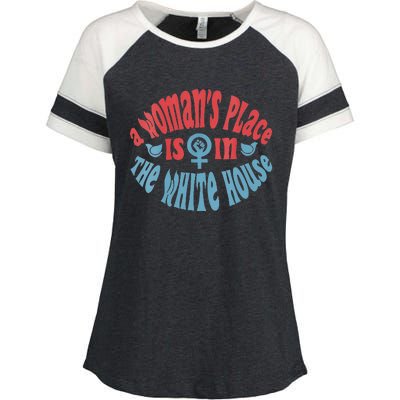 A WomanS Place Is In The White House Enza Ladies Jersey Colorblock Tee