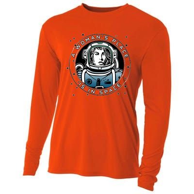 A Woman's Place Is In Space Cooling Performance Long Sleeve Crew