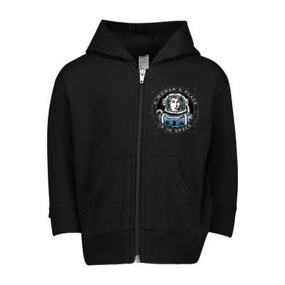 A Woman's Place Is In Space Toddler Zip Fleece Hoodie