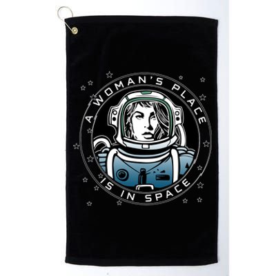 A Woman's Place Is In Space Platinum Collection Golf Towel