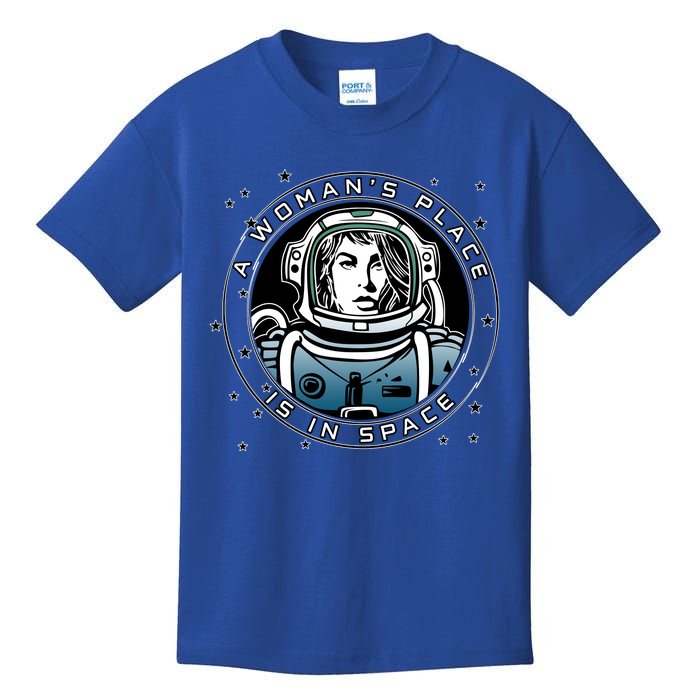 A Woman's Place Is In Space Kids T-Shirt