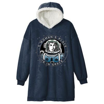 A Woman's Place Is In Space Hooded Wearable Blanket