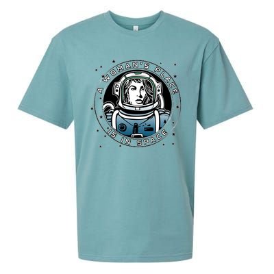 A Woman's Place Is In Space Sueded Cloud Jersey T-Shirt