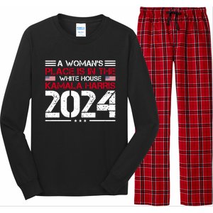 A WomanS Place Is In The White House Kamala Harris 2024 Long Sleeve Pajama Set