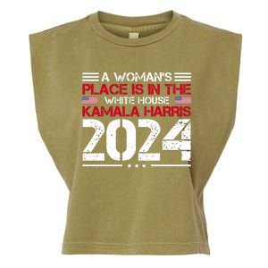 A WomanS Place Is In The White House Kamala Harris 2024 Garment-Dyed Women's Muscle Tee