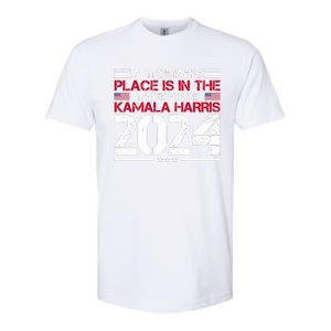 A WomanS Place Is In The White House Kamala Harris 2024 Softstyle CVC T-Shirt