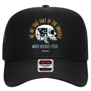 Alan Watts Quote Philosophy Spiritual Gift Universe High Crown Mesh Back Trucker Hat