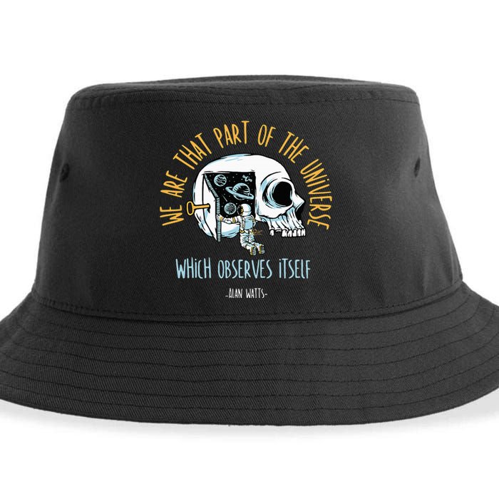 Alan Watts Quote Philosophy Spiritual Gift Universe Sustainable Bucket Hat