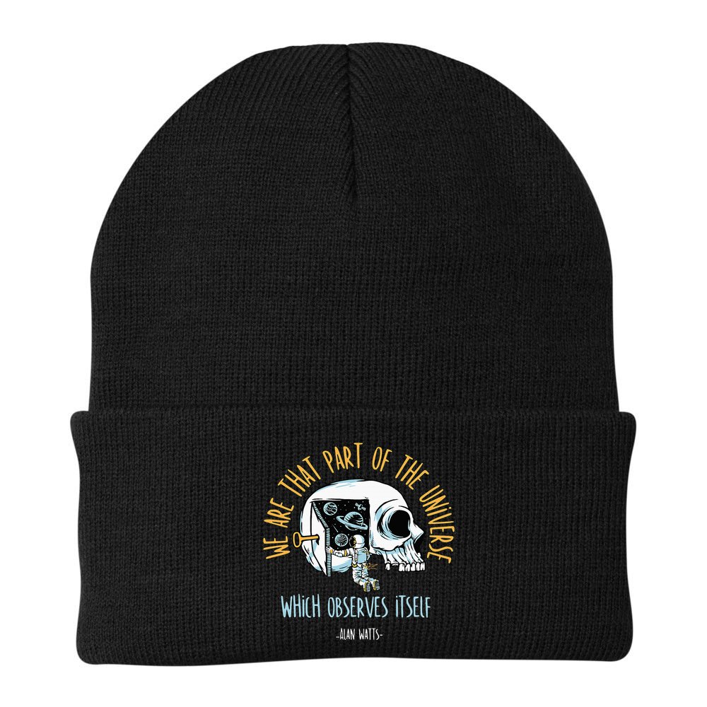 Alan Watts Quote Philosophy Spiritual Gift Universe Beanie