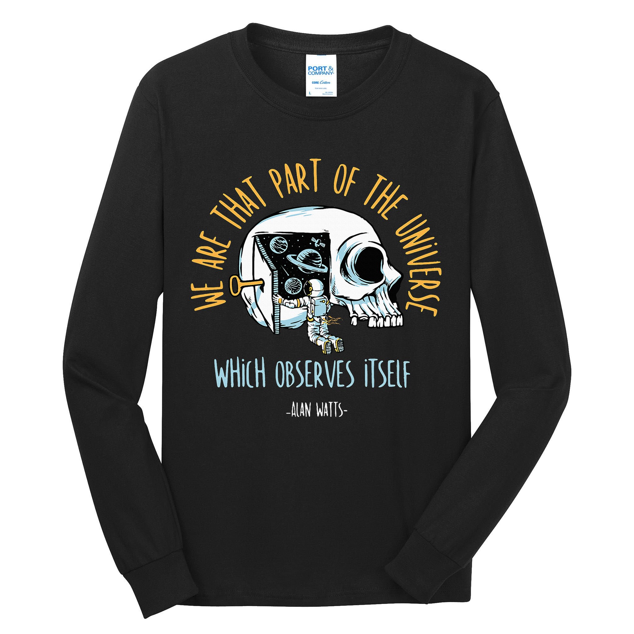 Alan Watts Quote Philosophy Spiritual Gift Universe Tall Long Sleeve T-Shirt