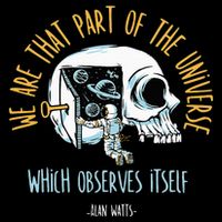 Alan Watts Quote Philosophy Spiritual Gift Universe Womens T-Shirt
