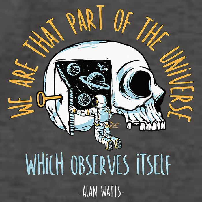 Alan Watts Quote Philosophy Spiritual Gift Universe Vector Backpack