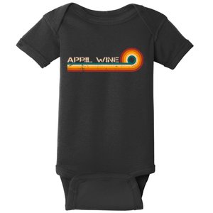 April Wine Retro Stripes Musician Baby Bodysuit