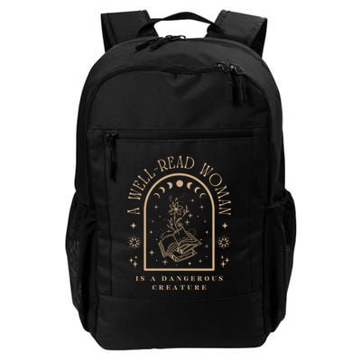 A Well Read Is A Dangerous Creature Bookish Librarian Gift Daily Commute Backpack