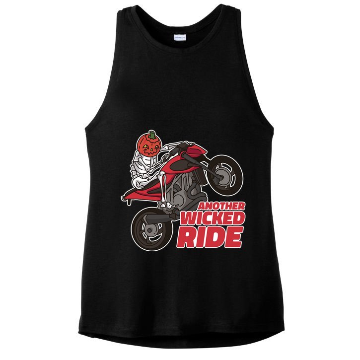 Another Wicked Ride Pumpkin Ladies PosiCharge Tri-Blend Wicking Tank