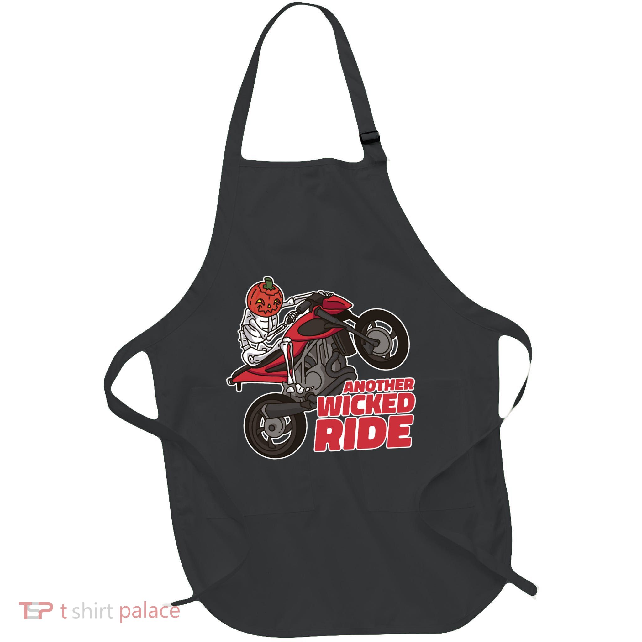 Another Wicked Ride Pumpkin Full-Length Apron With Pockets
