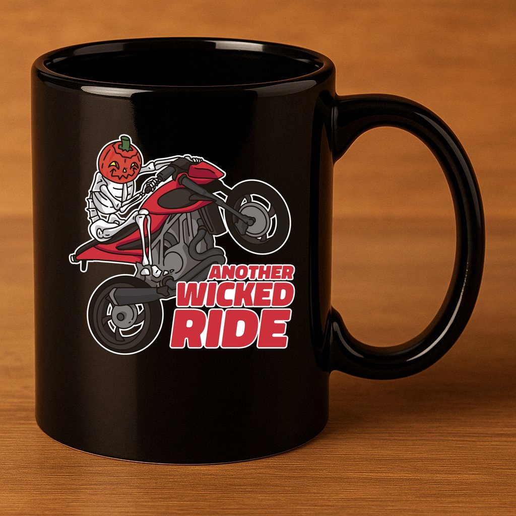Another Wicked Ride Pumpkin 11oz C Handle Ceramic Mug