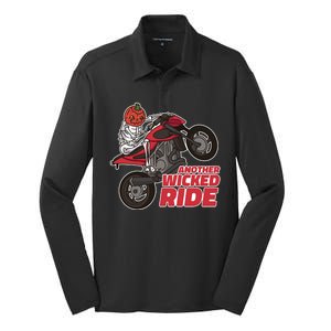 Another Wicked Ride Pumpkin Silk Touch Performance Long Sleeve Polo