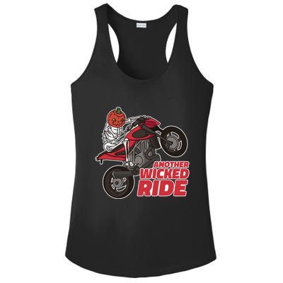 Another Wicked Ride Pumpkin Ladies PosiCharge Competitor Racerback Tank