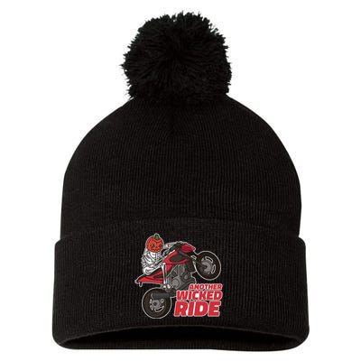 Another Wicked Ride Pumpkin Pom Pom 12in Knit Beanie