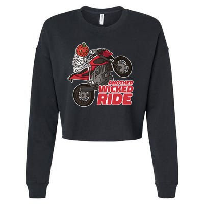 Another Wicked Ride Pumpkin Cropped Pullover Crew