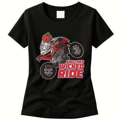 Another Wicked Ride Pumpkin Womens T-Shirt