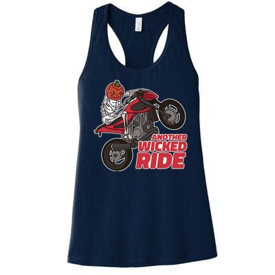 Another Wicked Ride Pumpkin Women's Racerback Tank