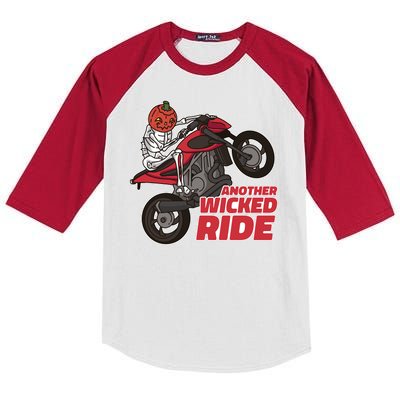 Another Wicked Ride Pumpkin Kids Colorblock Raglan Jersey