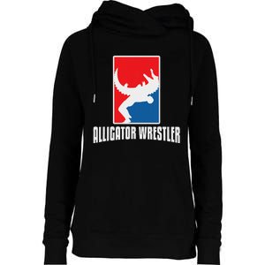 Alligator Wrestler Reptile Party Alligator Womens Funnel Neck Pullover Hood