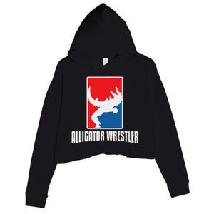 Alligator Wrestler Reptile Party Alligator Crop Fleece Hoodie