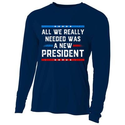 All We Really Needed Was A New President USA Cooling Performance Long Sleeve Crew