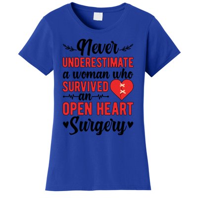 A Who Survived Open Heart Surgery Recovery Gift Women's T-Shirt