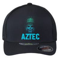 Aztec Warrior Skull Skeleton Archeology Ancient Civilization Flexfit Unipanel Trucker Cap