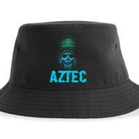 Aztec Warrior Skull Skeleton Archeology Ancient Civilization Sustainable Bucket Hat