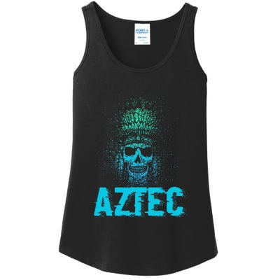 Aztec Warrior Skull Skeleton Archeology Ancient Civilization Ladies Essential Tank