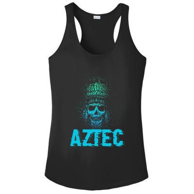 Aztec Warrior Skull Skeleton Archeology Ancient Civilization Ladies PosiCharge Competitor Racerback Tank