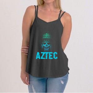 Aztec Warrior Skull Skeleton Archeology Ancient Civilization Women's Strappy Tank