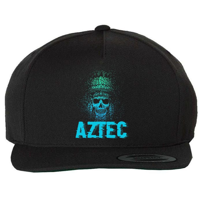 Aztec Warrior Skull Skeleton Archeology Ancient Civilization Wool Snapback Cap