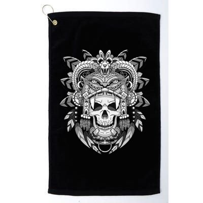 Aztec Warrior Skeleton Mexican Aztec Civilization Platinum Collection Golf Towel