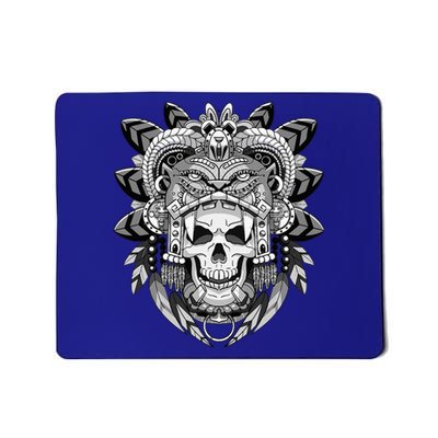 Aztec Warrior Skeleton Mexican Aztec Civilization Mousepad