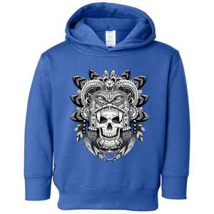 Aztec Warrior Skeleton Mexican Aztec Civilization Toddler Hoodie