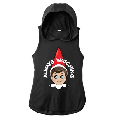 Always Watching Snitches Get Stitches Ladies PosiCharge Tri-Blend Wicking Draft Hoodie Tank