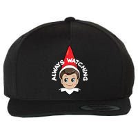 Always Watching Snitches Get Stitches Wool Snapback Cap