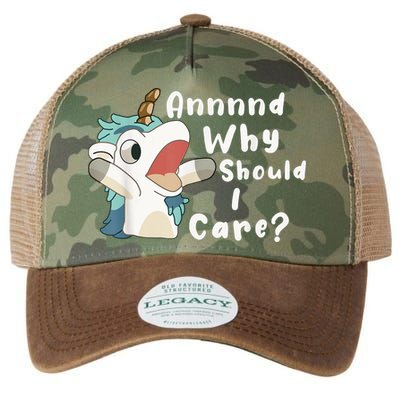And Why Should I Care? Funny Sarcastic Unicorn Legacy Tie Dye Trucker Hat