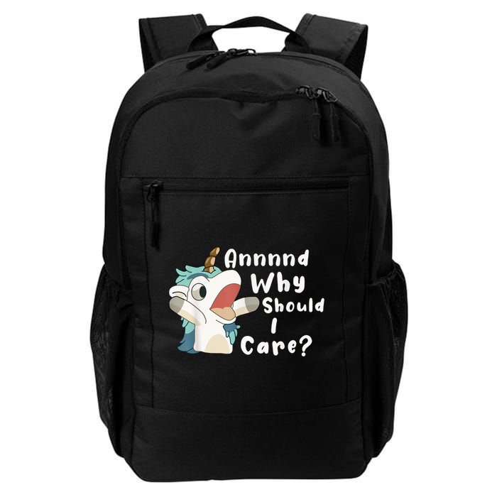And Why Should I Care? Funny Sarcastic Unicorn Backpack