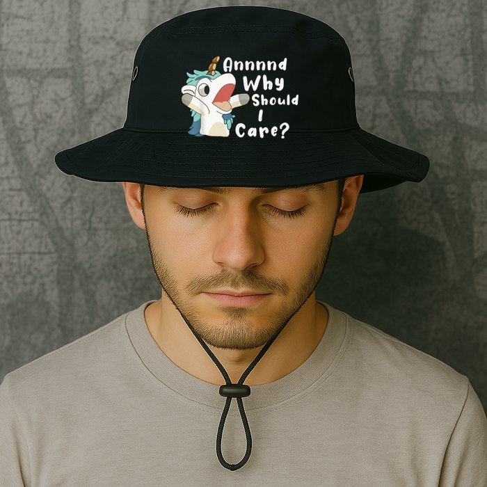 And Why Should I Care? Funny Sarcastic Unicorn Bucket Hat