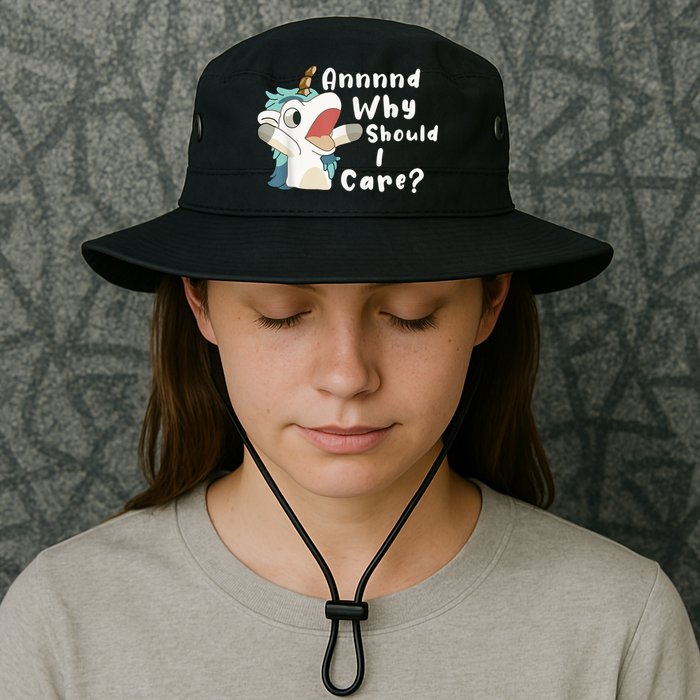 And Why Should I Care? Funny Sarcastic Unicorn Bucket Hat