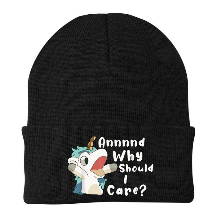 And Why Should I Care? Funny Sarcastic Unicorn Beanie